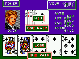 Casino Games screenshot 5 for Sega Master System
